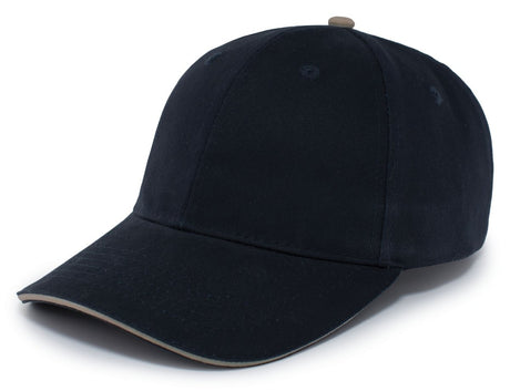 Pacific Headwear Brushed Twill Cap With Sandwich Bill 121C NAVY/KHAKI OS