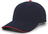 Pacific Headwear Brushed Twill Cap With Sandwich Bill 121C NAVY/RED OS
