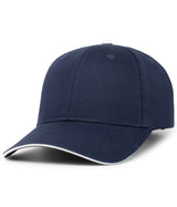 Pacific Headwear Brushed Twill Cap With Sandwich Bill 121C NAVY/WHITE OS