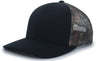 Pacific Headwear Camo Snapback Trucker Cap 108C BLACK/BREAK - UP - COUNTRY/BLACK OS