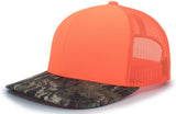 Pacific Headwear Camo Snapback Trucker Cap 108C BLAZE/BREAK - UP COUNTRY OS
