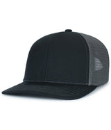 Pacific Headwear Contrast Stitch Trucker PacFlex Snapback Cap - Pacific Headwear P151S BLACK/GRAPHITE/BLACK OS