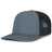 Pacific Headwear Contrast Stitch Trucker PacFlex Snapback Cap - Pacific Headwear P151S GRAPHITE/BLACK/GRAPHITE OS