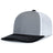 Pacific Headwear Contrast Stitch Trucker PacFlex Snapback Cap - Pacific Headwear P151S HEATHER GREY/WHITE/BLACK OS