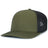 Pacific Headwear Contrast Stitch Trucker PacFlex Snapback Cap - Pacific Headwear P151S MOSS/LT CHARCOAL/MOSS OS