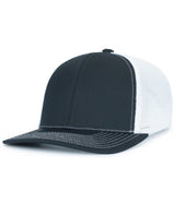 Pacific Headwear Contrast Stitch Trucker PacFlex Snapback Cap - Pacific Headwear P151S NAVY/WHITE/NAVY OS