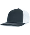 Pacific Headwear Contrast Stitch Trucker PacFlex Snapback Cap - Pacific Headwear P151S NAVY/WHITE/NAVY OS