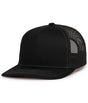 Pacific Headwear Contrast Stitch Trucker Snapback 104S BLACK/GRAPHITE OS