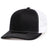 Pacific Headwear Contrast Stitch Trucker Snapback 104S BLACK/WHITE/BLACK OS