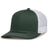 Pacific Headwear Contrast Stitch Trucker Snapback 104S DARK GREEN/WHITE/DARK GREEN OS