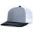 Pacific Headwear Contrast Stitch Trucker Snapback 104S HEATHER GREY/WHITE/BLACK OS