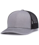 Pacific Headwear Contrast Stitch Trucker Snapback 104S HG/BK/HG OS