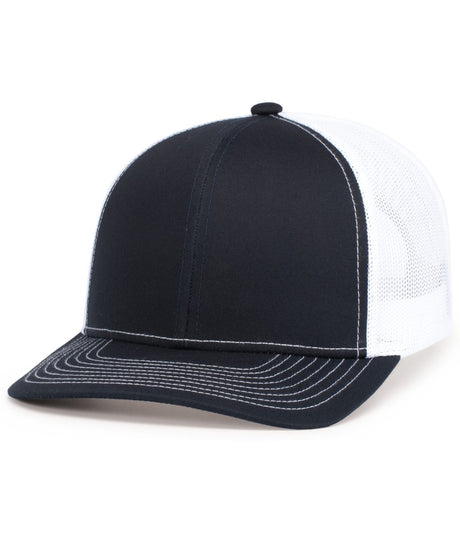 Pacific Headwear Contrast Stitch Trucker Snapback 104S NAVY/WHITE/NAVY OS