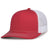 Pacific Headwear Contrast Stitch Trucker Snapback 104S RED/WHITE/RED OS