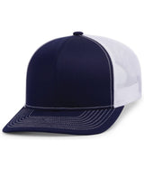 Pacific Headwear Contrast Stitch Trucker Snapback 104S TRUE NAVY/WHITE/TRUE NAVY OS
