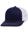 Pacific Headwear Contrast Stitch Trucker Snapback 104S TRUE NAVY/WHITE/TRUE NAVY OS