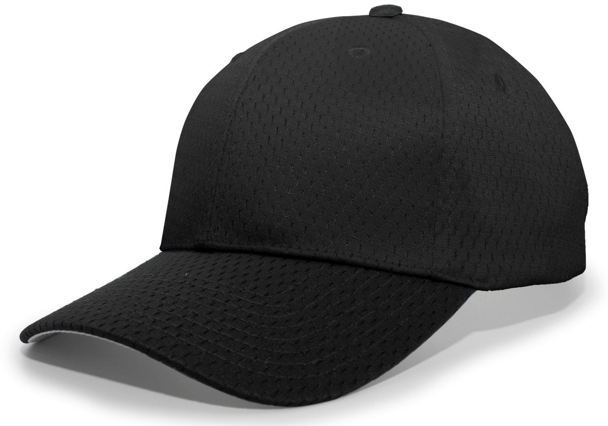 Pacific Headwear Coolport™ Mesh Hook - And - Loop Adjustable Cap - Pacific Headwear 805M BLACK YTH