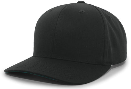 Pacific Headwear Cotton - Poly Hook - And - Loop Adjustable Cap 302C BLACK YTH