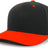 Pacific Headwear Cotton - Poly Hook - And - Loop Adjustable Cap 302C BLACK/ORANGE YTH