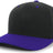 Pacific Headwear Cotton - Poly Hook - And - Loop Adjustable Cap 302C BLACK/PURPLE YTH