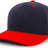 Pacific Headwear Cotton - Poly Hook - And - Loop Adjustable Cap 302C NAVY/RED YTH