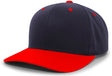 Pacific Headwear Cotton - Poly Hook - And - Loop Adjustable Cap 302C NAVY/RED YTH