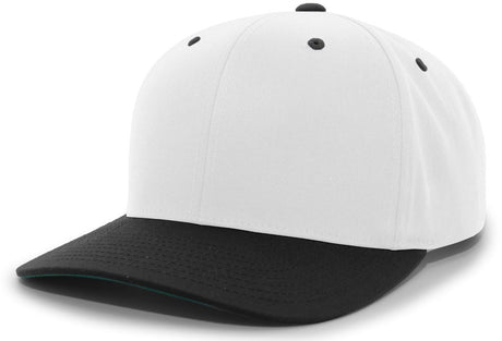 Pacific Headwear Cotton - Poly Hook - And - Loop Adjustable Cap 302C WHITE/BLACK OS