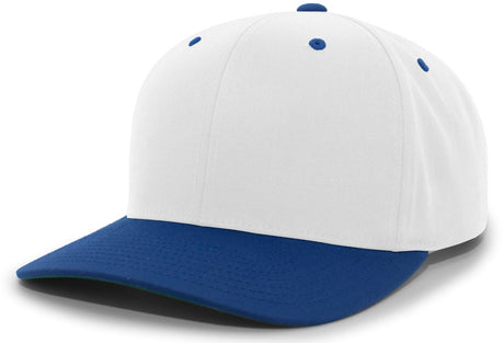 Pacific Headwear Cotton - Poly Hook - And - Loop Adjustable Cap 302C WHITE/ROYAL OS