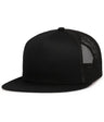 Pacific Headwear D - SERIES 5 - PANEL TRUCKER SNAPBACK CAP 4D7 BLACK OS