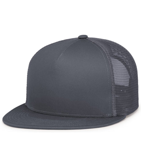 Pacific Headwear D - SERIES 5 - PANEL TRUCKER SNAPBACK CAP 4D7 GRAPHITE OS