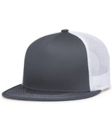 Pacific Headwear D - SERIES 5 - PANEL TRUCKER SNAPBACK CAP 4D7 GRAPHITE/WHITE/GRAPHITE OS