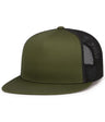 Pacific Headwear D - SERIES 5 - PANEL TRUCKER SNAPBACK CAP 4D7 MOSS/LT CHARCOAL/MOSS OS