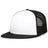 Pacific Headwear D - SERIES 5 - PANEL TRUCKER SNAPBACK CAP 4D7 WHITE/BLACK/BLACK OS