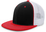 Pacific Headwear D - Series Trucker PacFlex Cap 4D5 BLACK/WHITE/RED S/M