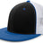 Pacific Headwear D - Series Trucker PacFlex Cap 4D5 BLACK/WHITE/ROYAL S/M