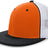 Pacific Headwear D - Series Trucker PacFlex Cap 4D5 ORANGE/WHITE/BLACK S/M
