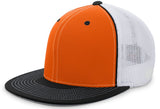 Pacific Headwear D - Series Trucker PacFlex Cap 4D5 ORANGE/WHITE/BLACK S/M