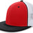 Pacific Headwear D - Series Trucker PacFlex Cap 4D5 RED/WHITE/BLACK S/M