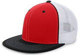 Pacific Headwear D - Series Trucker PacFlex Cap 4D5 RED/WHITE/BLACK S/M