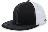 Pacific Headwear D - Series Trucker Snapback Cap 4D3 BLACK/WHITE/BLACK OS
