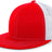 Pacific Headwear D - Series Trucker Snapback Cap 4D3 RED/WHITE/RED OS