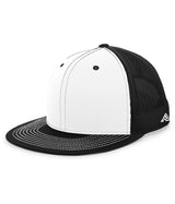Pacific Headwear D - Series Trucker Snapback Cap 4D3 WHITE/BLACK/BLACK OS