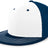 Pacific Headwear D - Series Trucker Snapback Cap 4D3 WHITE/NAVY/NAVY OS