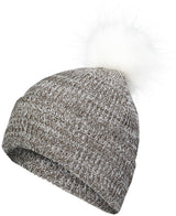 Pacific Headwear Faux Fur Pom Beanie - Pacific Headwear P604K BROWN/WHITE OS