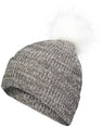 Pacific Headwear Faux Fur Pom Beanie - Pacific Headwear P604K BROWN/WHITE OS