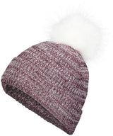 Pacific Headwear Faux Fur Pom Beanie - Pacific Headwear P604K MAROON/WHITE OS