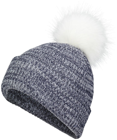 Pacific Headwear Faux Fur Pom Beanie - Pacific Headwear P604K NAVY/WHITE OS