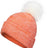 Pacific Headwear Faux Fur Pom Beanie - Pacific Headwear P604K ORANGE/WHITE OS