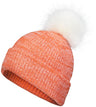 Pacific Headwear Faux Fur Pom Beanie - Pacific Headwear P604K ORANGE/WHITE OS