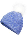 Pacific Headwear Faux Fur Pom Beanie - Pacific Headwear P604K ROYAL/WHITE OS
